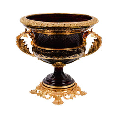 BOWL CRYSTAL BRASS IR E23003-1 PCT204-4 Default Title - MamasJan Décor