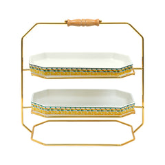 DISH PASTRY 2TIRE RECTANGULAR ONE MORE IR S2671-10-D290Y Default Title - MamasJan Crockery