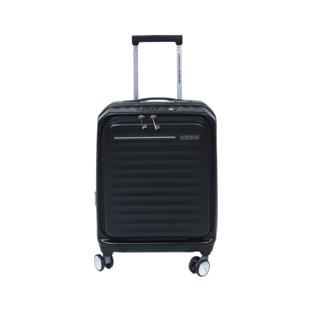 AMERICAN TOURISTER TROLLY CASE 20 INCH BLACK FRONTEC Default Title - MamasJan Luggage