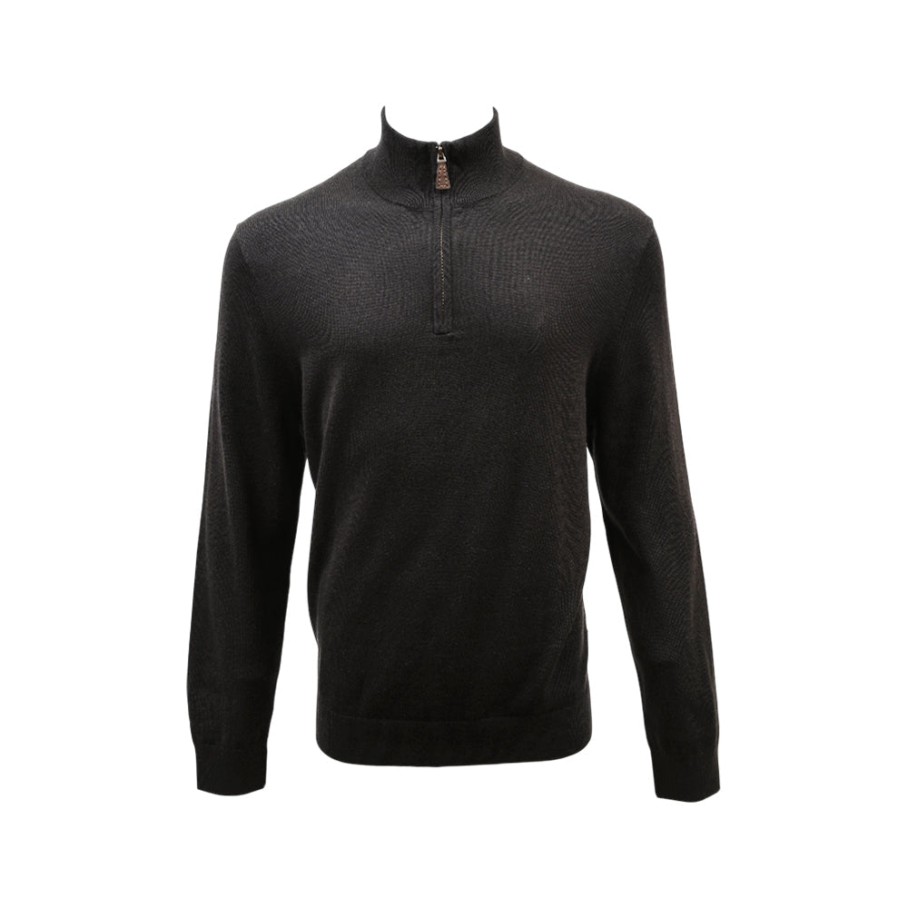 NAUTICA MEN L/S H-ZIPPER SWEATER SR5701 BLK M (IRW) S - MamasJan mens wear