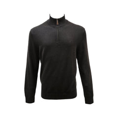 NAUTICA MEN L/S H-ZIPPER SWEATER SR5701 BLK M (IRW) S - MamasJan mens wear