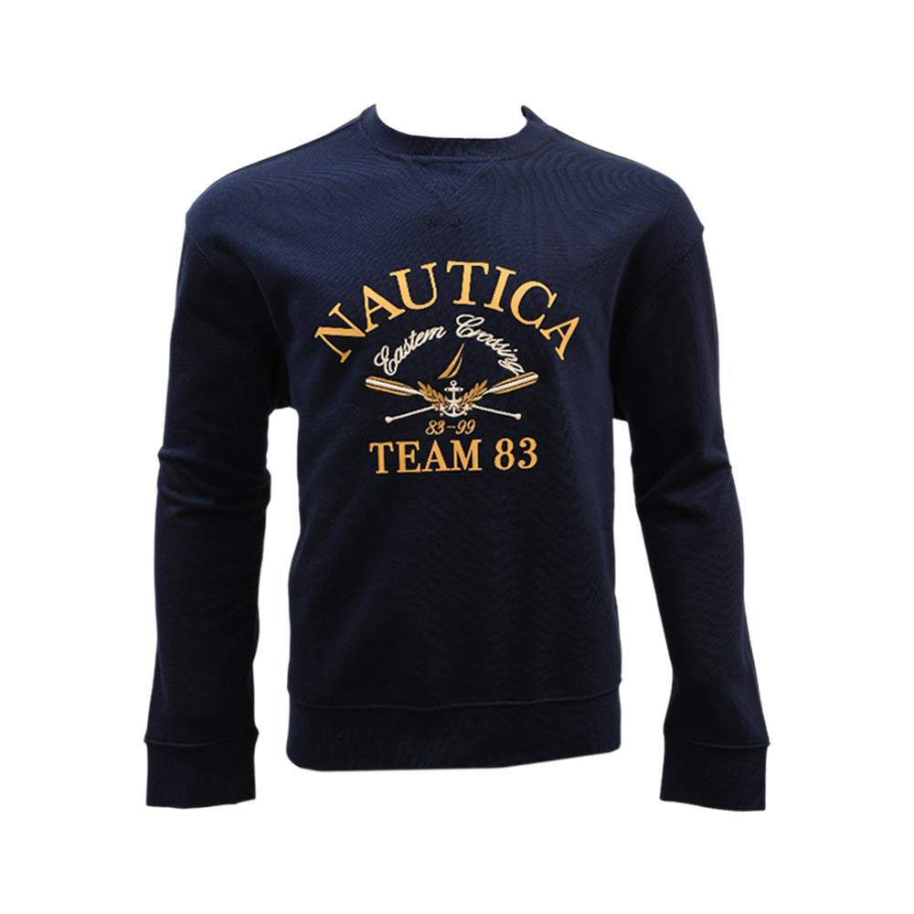 NAUTICA MEN L/S SWEATSHIRT KR5870 NVY M (IRW) Default Title - MamasJan mens wear