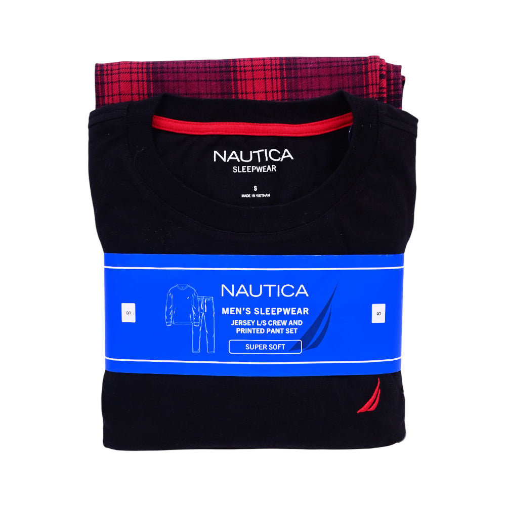 NAUTICA MEN NIGHT SUIT FKJ 501 BLK L (IR) XL - MamasJan mens wear