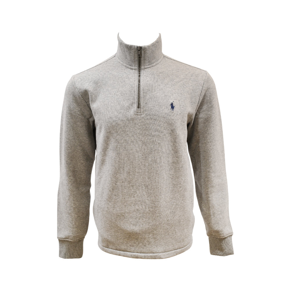RL MEN L/S H-ZIPPER UPPER 519002 GRY S (IRW) Default Title - MamasJan mens wear