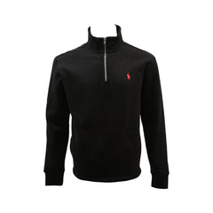 RL MEN L/S H-ZIPPER UPPER 519001 BLK M (IRW) Default Title - MamasJan mens wear