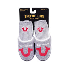 TRUE RELIGION MEN WARM SLIPPER W-SOCKS 2823 GRY M (IRW) M - MamasJan mens wear