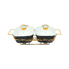 DONGA RECTANGULAR MORE & MORE 2IN1 CX2420D BLACK Default Title - MamasJan Crockery