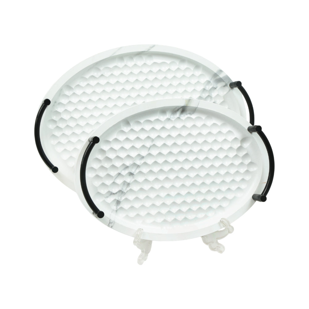 TRAY SET 2PC OVAL FIBER MT69-4 Default Title - MamasJan Crockery