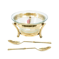 BOWL SALAD GOLDEN MAY FLOWER CR21069G Default Title - MamasJan Crockery