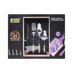 CUTLERY SET 24PC AYD B Default Title - MamasJan Crockery