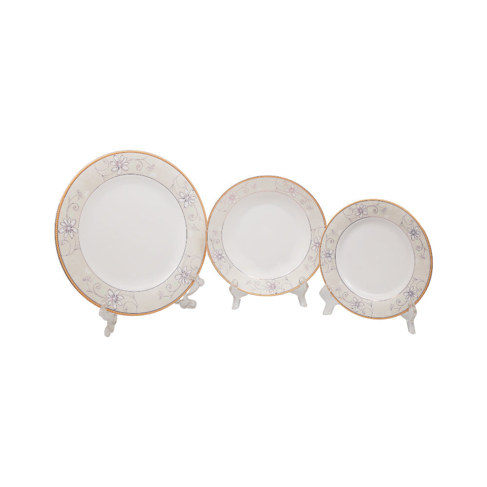 PLATE SET 18PC BONE CHINA B1 FE Default Title - MamasJan Crockery