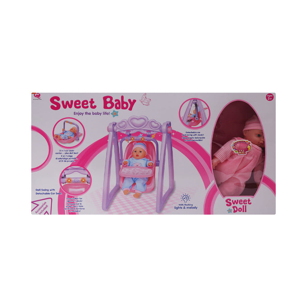 25900DA SWEET BABY DOLL CRADDLE IR Default Title - MamasJan Toys