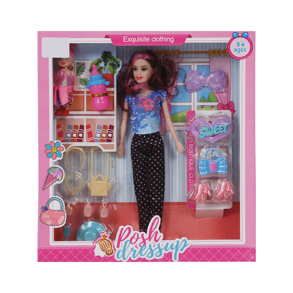 ZR-699 POSH DRESSUP DOLL 11.5INCH Default Title - MamasJan Toys