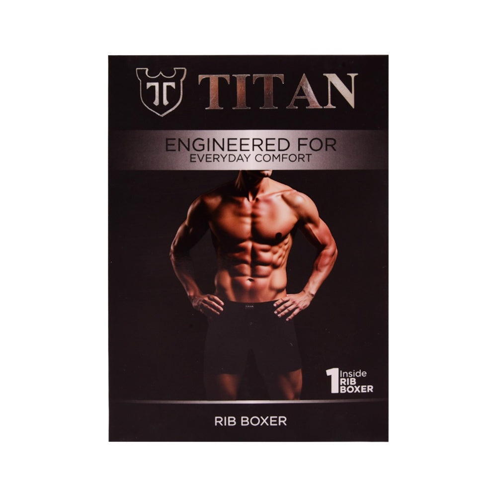 TITAN BOXER RIBBED WHITE T11-05 MED P1 Default Title - MamasJan mens wear