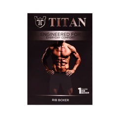 TITAN BOXER RIBBED BLACK T11-05 SMALL P1 Default Title - MamasJan mens wear