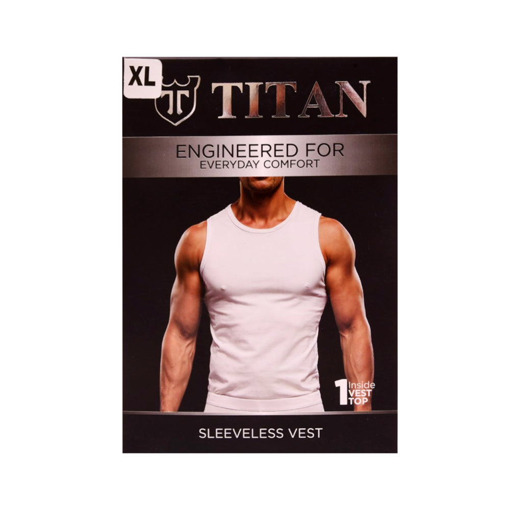 TITAN VEST SANDO WHITE T10-40 XL P1 Default Title - MamasJan mens wear