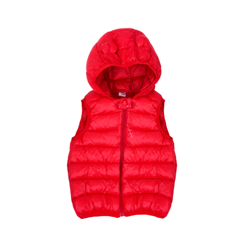 BOYS S/L PUFFER JACKET HOODED RED IR-25 2-3 YEAR F-61 Default Title - MamasJan KidsWear