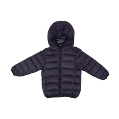 BOYS L/S PUFFER JACKET HOODED BLACK IR-25 4-5 YEAR F-12-1 Default Title - MamasJan KidsWear