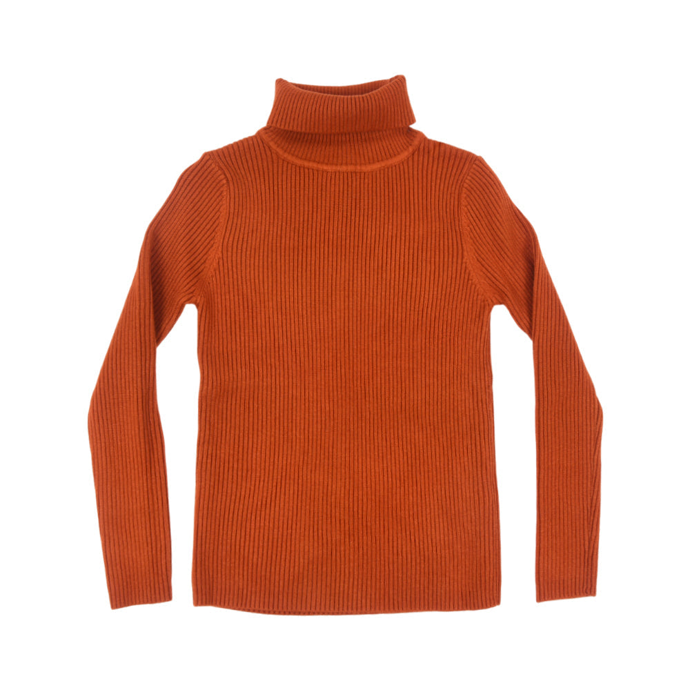 BOYS L/S HIGH NECK SWEATER RUEST IR-25 6-7 YEAR 2100-36 Default Title - MamasJan KidsWear