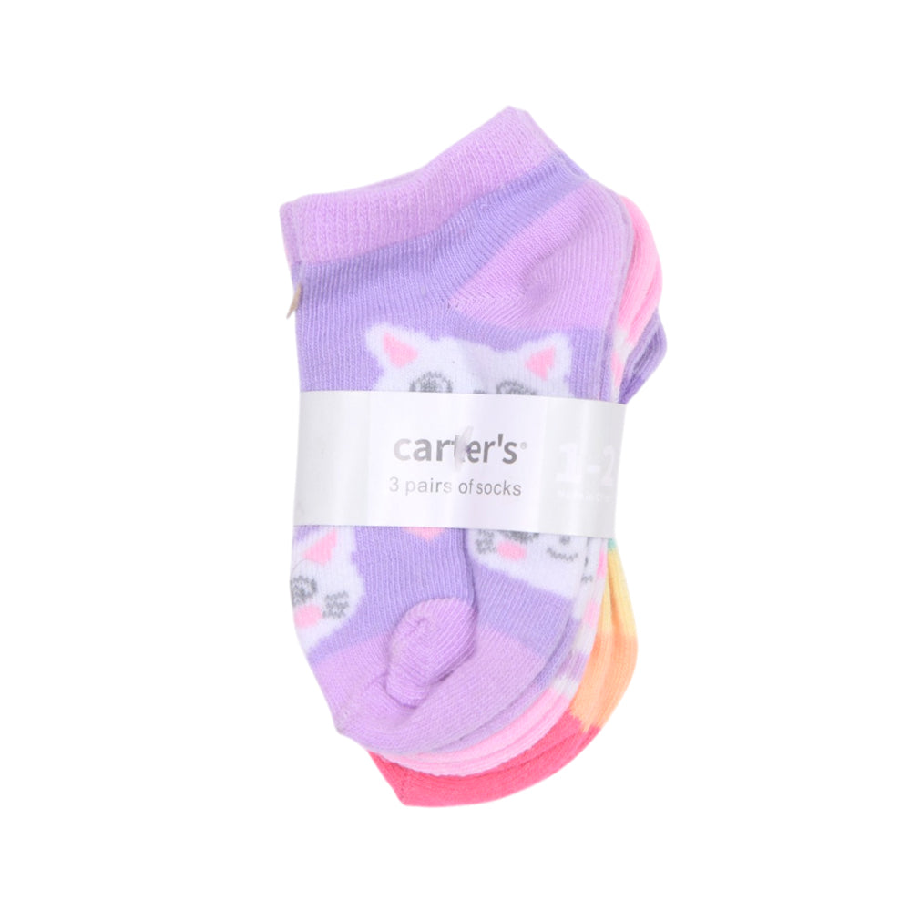 BABY SOCKS 3 PAIR PACK CARTERS IR-25 0-6M NO.3 (Multi Colors) Default Title - MamasJan KidsWear