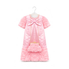 GIRLS S/L FANCY FROCK W-PURSE PNK IR-25 18-24M VA1335 Default Title - MamasJan KidsWear
