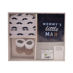 BABY 4PC GIFT SET BOX NAVY IR-25 0-6M 23500 Default Title - MamasJan KidsWear
