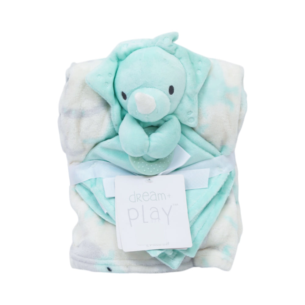 BABY 2PC FLEECE WRAPPING SHAWL SEA-GREEN IR-25 D60081 Default Title - MamasJan KidsWear