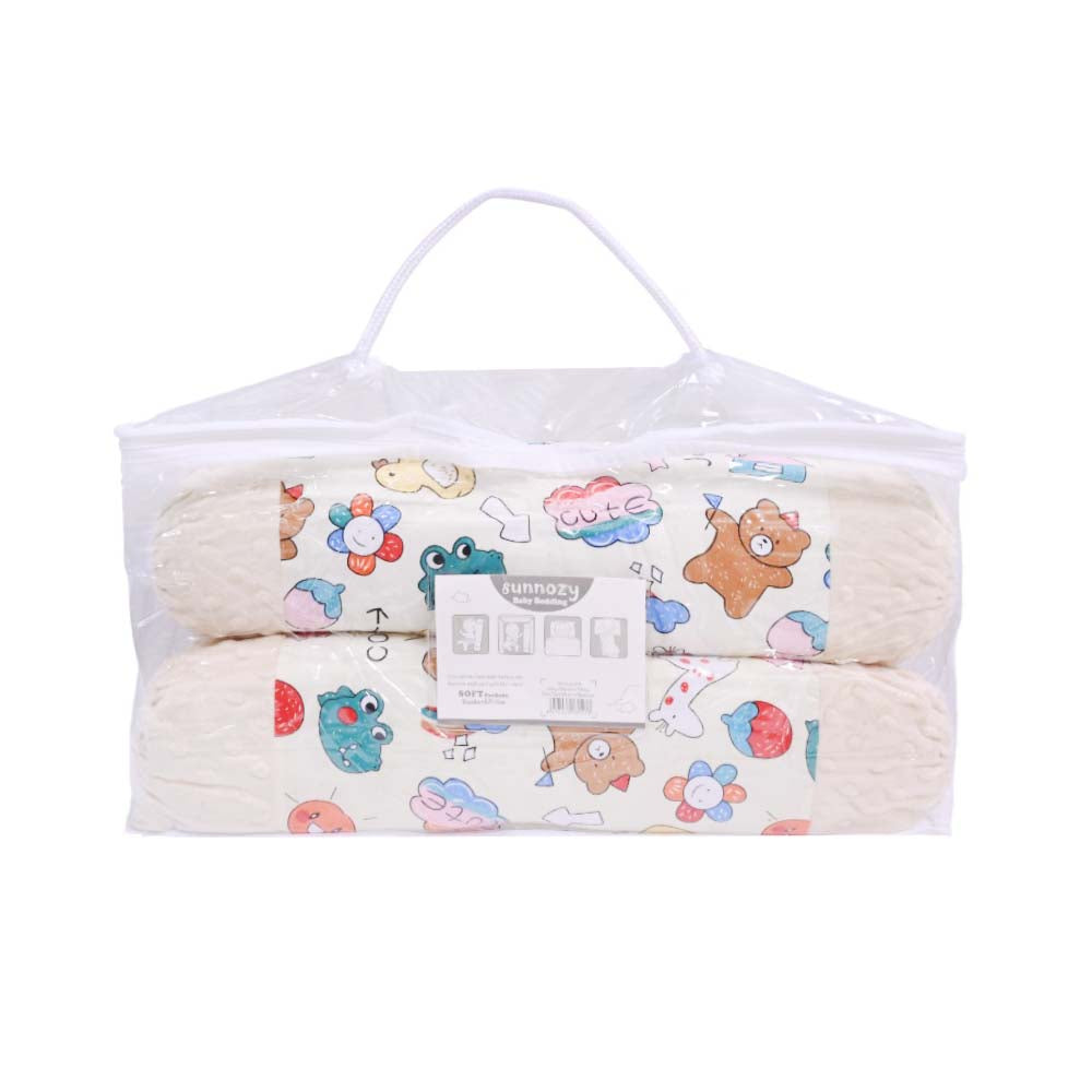 BABY 3PC BLANKET W-PILLOW L-SKIN IR-25 BL-40-CR Default Title - MamasJan KidsWear