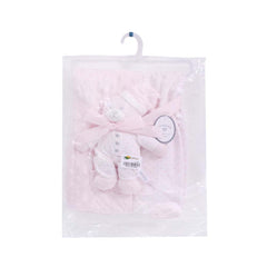 BABY FLEECE WRAPPING SHAWL W-TOY PINK IR-25 BL-45-P Default Title - MamasJan KidsWear