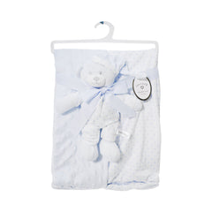 BABY FLEECE WRAPPING SHAWL W-TOP BLUE IR-25 BL-45CR Default Title - MamasJan KidsWear