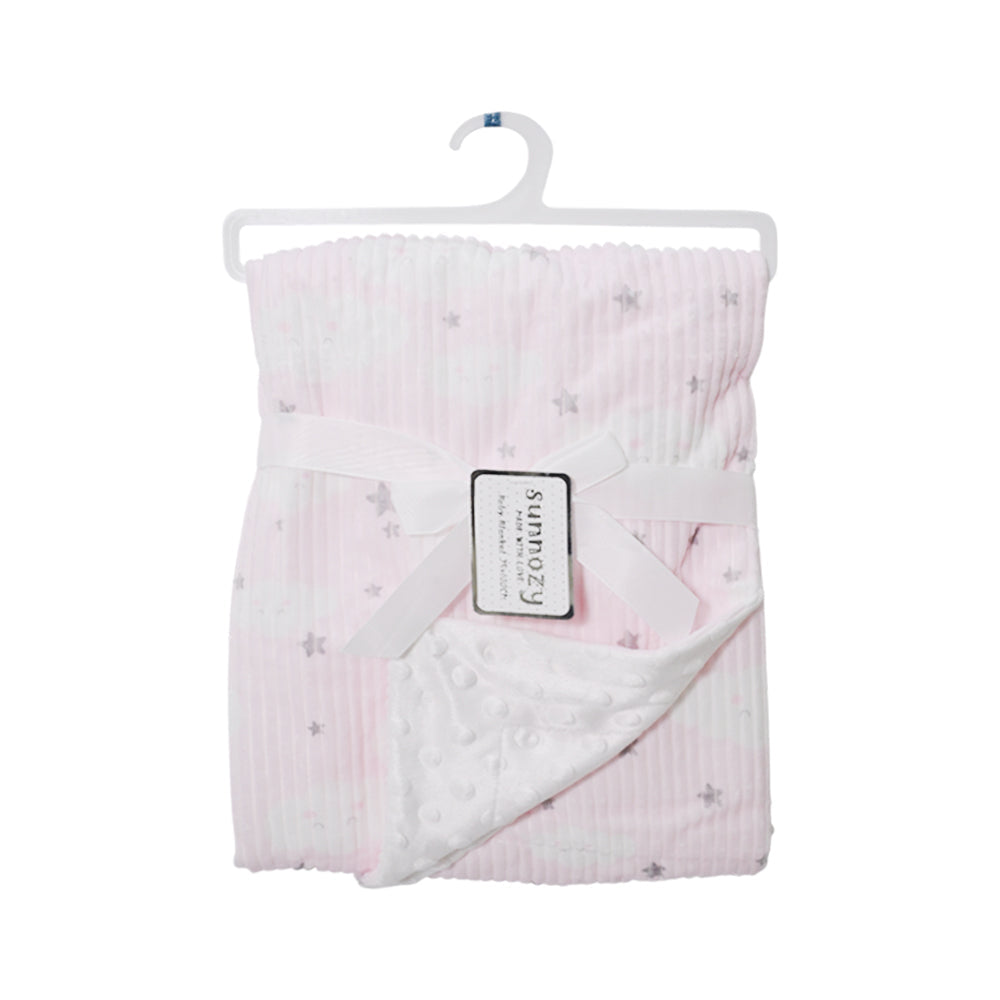 BABY FLEECE WRAPPING SHAWL PINK IR-25 BL-46-P Default Title - MamasJan KidsWear