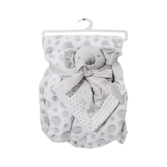 BABY FLEECE WRAPPING SHAWL GREY IR-25 BL-47-G Default Title - MamasJan KidsWear