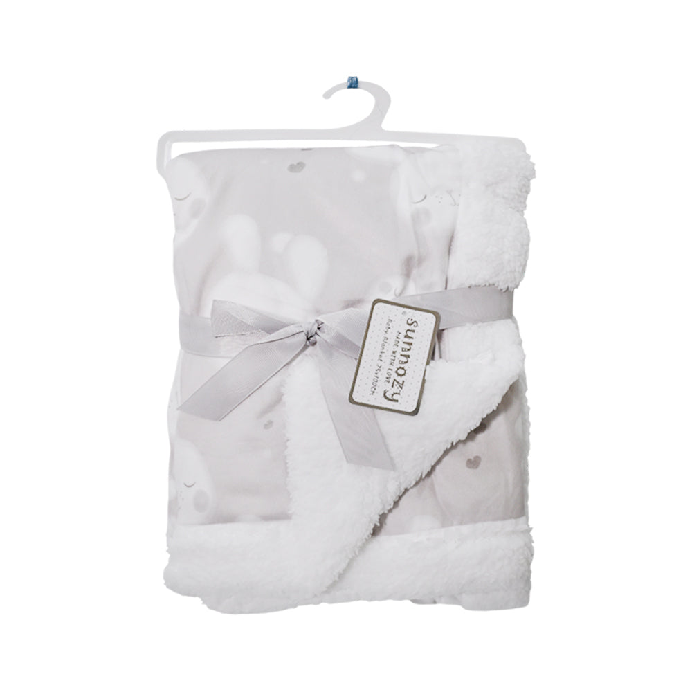BABY FLEECE WRAPPING SHAWL L-GREY IR-25 BL-48-A Default Title - MamasJan KidsWear