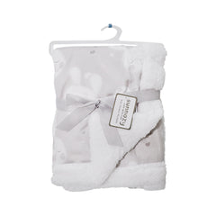 BABY FLEECE WRAPPING SHAWL L-GREY IR-25 BL-48-A Default Title - MamasJan KidsWear