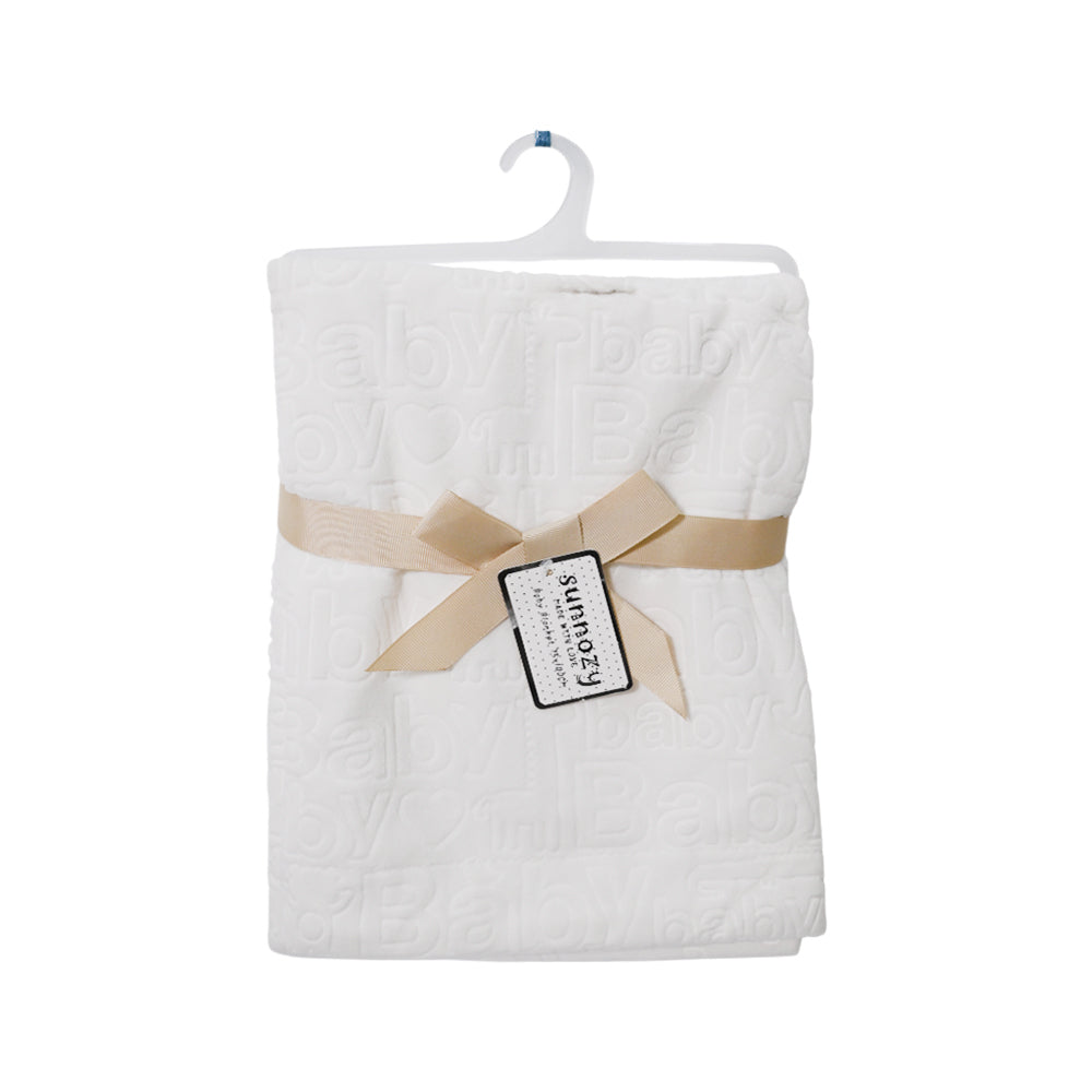 BABY FLEECE WRAPPING SHAWL CREAM IR-25 BL-26-CR Default Title - MamasJan KidsWear
