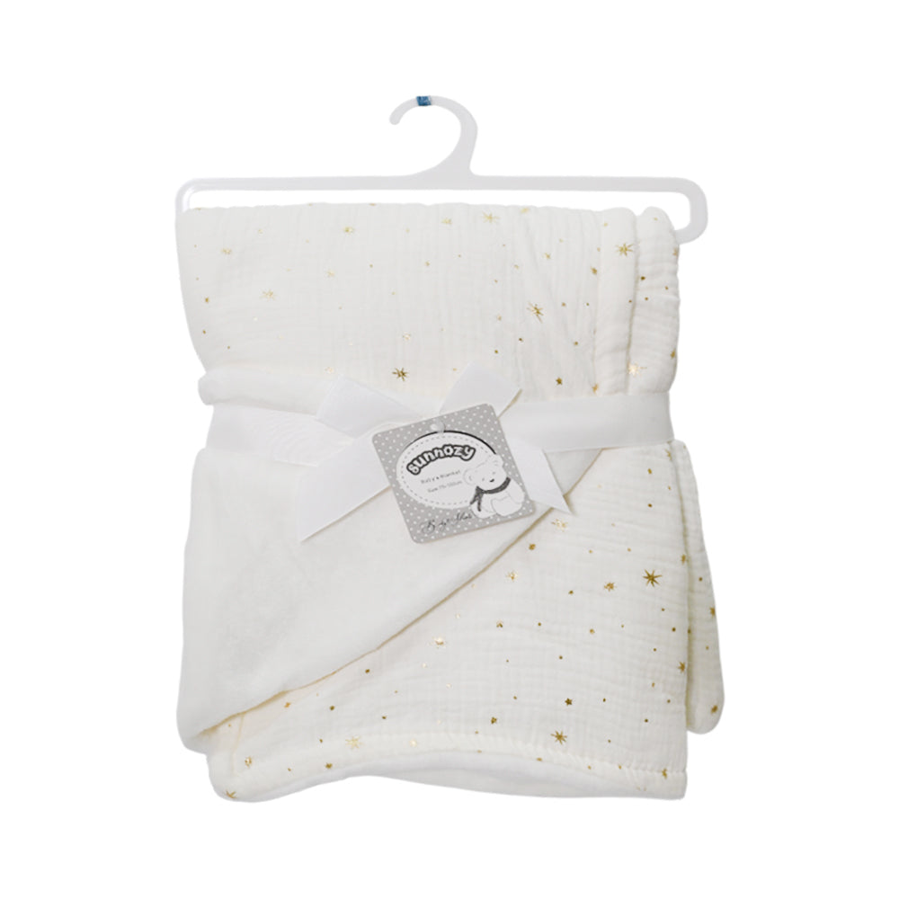 BABY FLEECE WRAPPING SHAWL OFF WHITE IR-25 W-059-C Default Title - MamasJan KidsWear