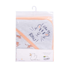 BABY WRAPPING SHEET HOODED 76X76CM L-GREY IR-25 BK-100 Default Title - MamasJan KidsWear