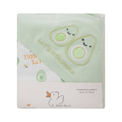 BABY WRAPPING SHEET HOODED 76X76CM L-GREEN IR-25 BK-074 Default Title - MamasJan KidsWear
