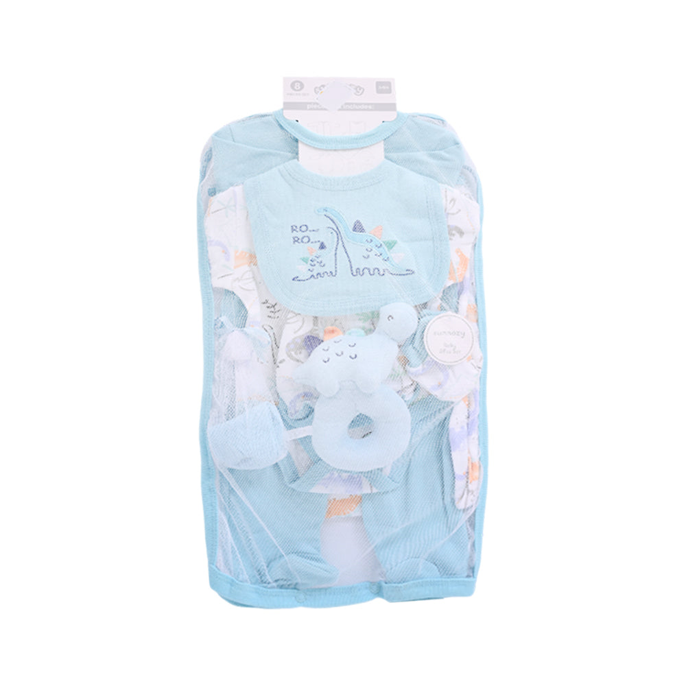 BABY 8PC GIFT SET HANGER SKY-BLUE IR-25 3-6M S-9303 Default Title - MamasJan KidsWear