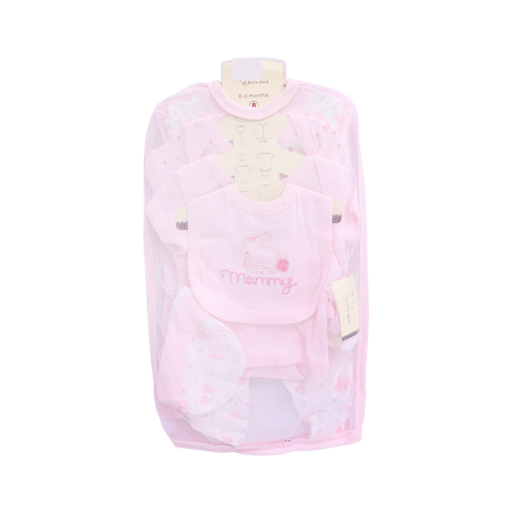 BABY 8PC GIFT SET HANGER PINK IR-25 0-3M S-8314 Default Title - MamasJan KidsWear