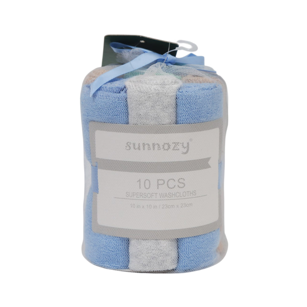 BABY 10PC FACE TOWEL IR-25 TW-068-B Default Title - MamasJan KidsWear