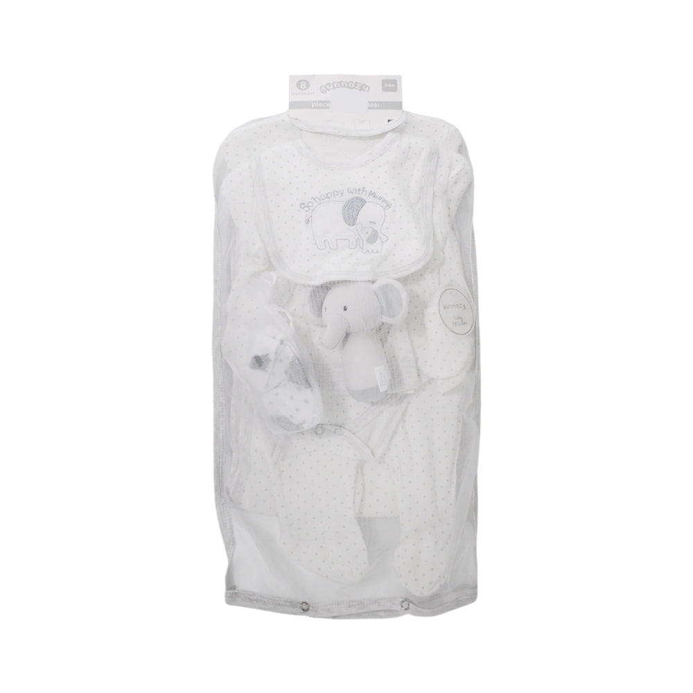 BABY 8PC GIFT SET HANGER WHITE IR-25 3-6M S.9309 Default Title - MamasJan KidsWear