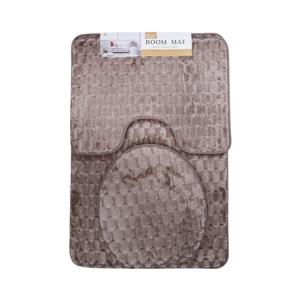 BATH MAT 3PC SET 60X90 IR HG-26 Default Title - MamasJan Household
