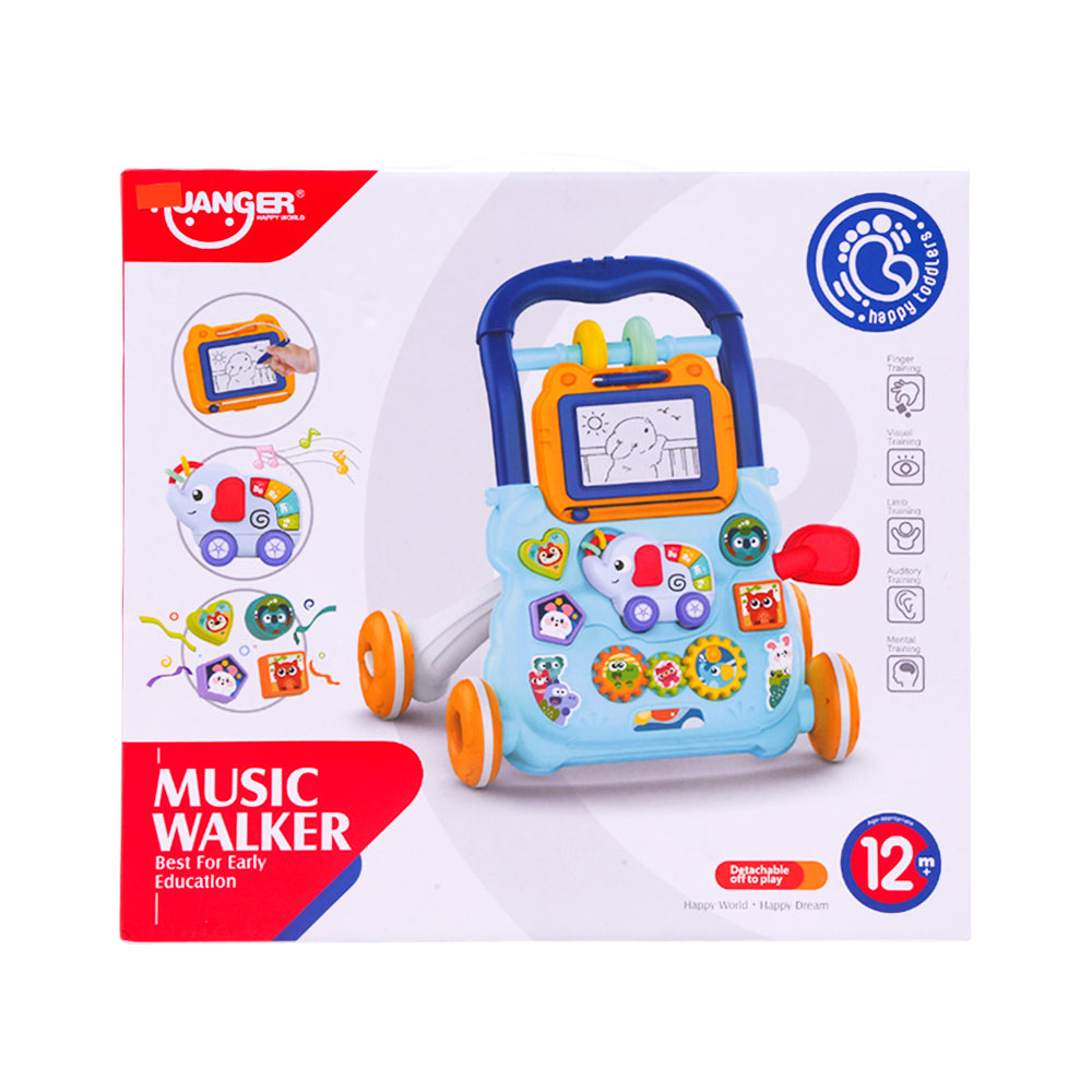 HE0810 HE MUSICAL WALKER BLUE A.I Default Title - MamasJan Toys