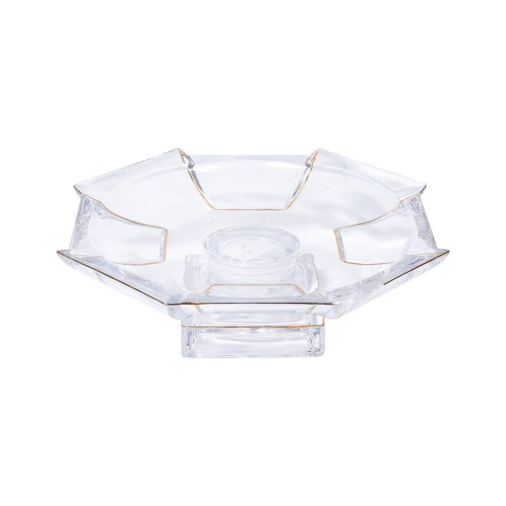 BOWL CRYSTAL GOLDEN 0640-19 Default Title - MamasJan Décor