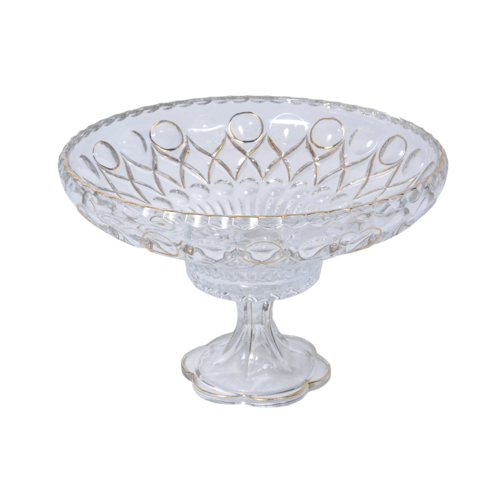 BOWL CRYSTAL GOLDEN 0640-9 Default Title - MamasJan Décor