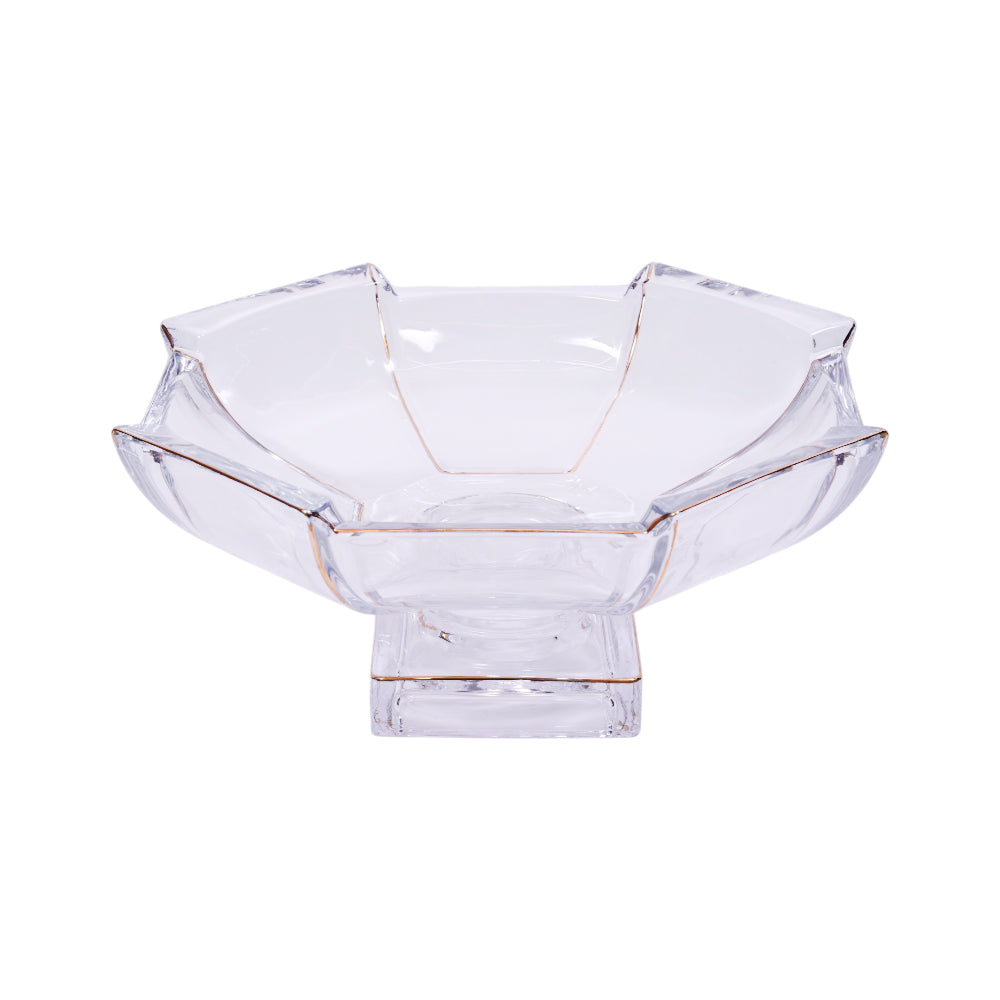BOWL CRYSTAL GOLDEN 0640-18 Default Title - MamasJan Decoration
