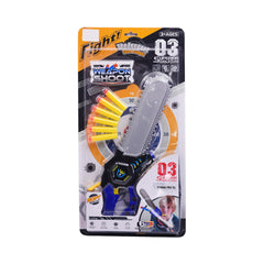 2539-3 SOFT BULLET SAW GUN IN CARD A.I Default Title - MamasJan Toys