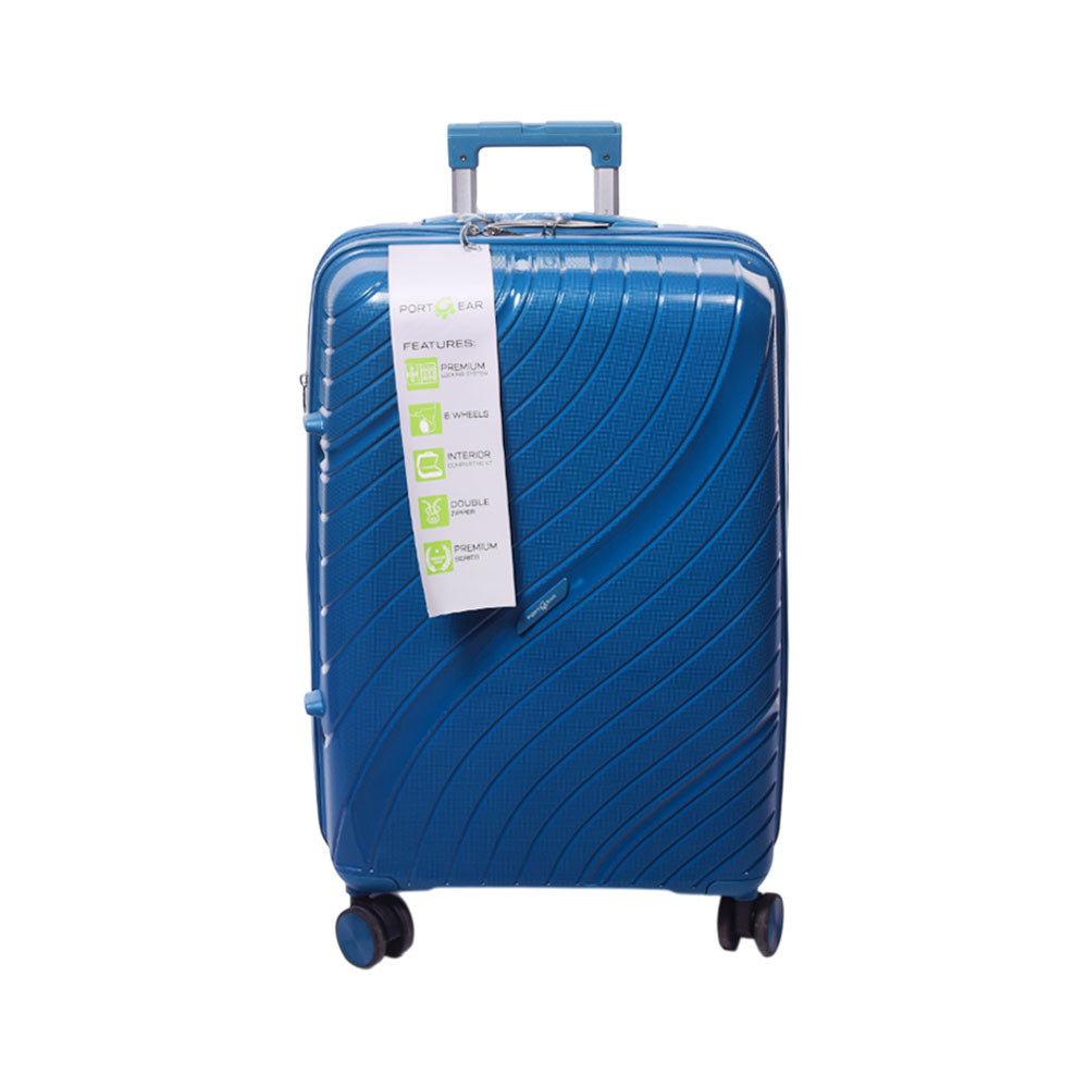 PORT GEAR TROLLEY CASE 24INCH NAVY PP05 Default Title - MamasJan Luggage
