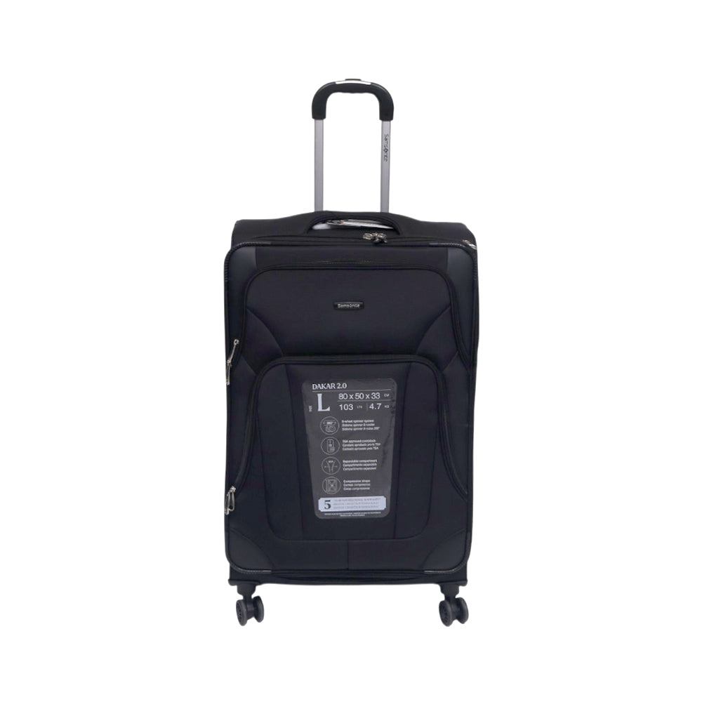 SAMSONITE TROLLEY CASE DAKAR 2.0 28INCH BLACK Default Title - MamasJan Luggage